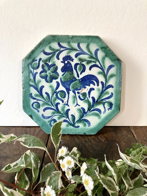 Antique Andalusian tile from Triana (Seville), late 19th century