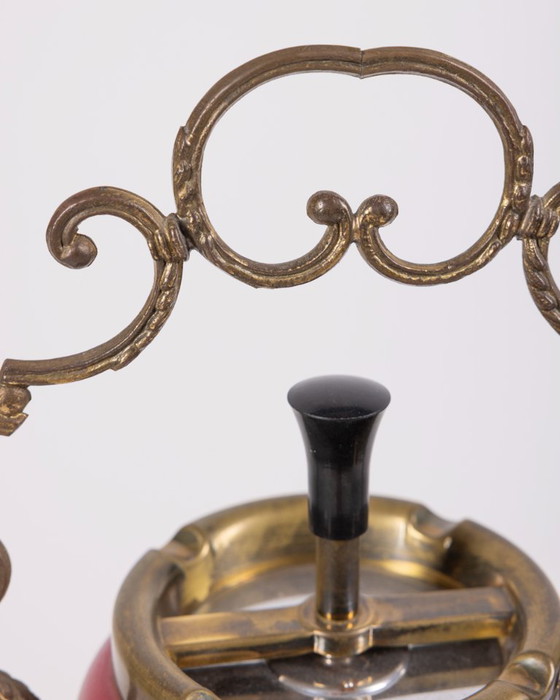 Cendrier de sol vintage en laiton des années 1960, orné d'un motif italien. – Objets déco, Brass (photo 5 of 8)