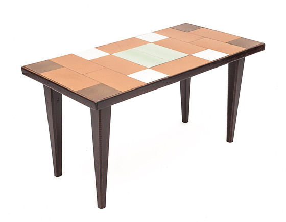 Image 1 of Ceramic And Wood Table, Charlotte Perriand