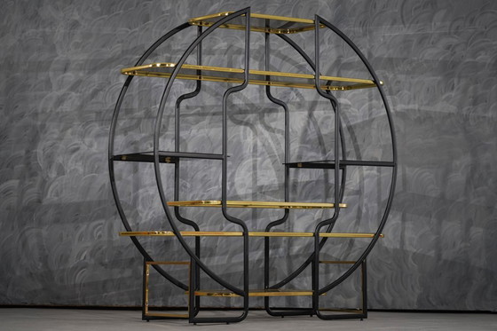 Image 1 of Vintage Hollywood Regency etagèreplank, Italië, jaren 70.