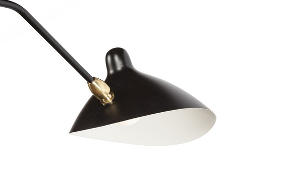 Image 1 of Serge Mouille Lampada da parete a 2 bracci dritti orientabili