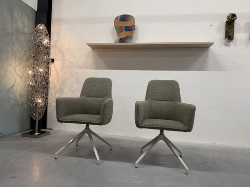 6 Leolux Gyon Hochstühle, Stoff Monza Melange