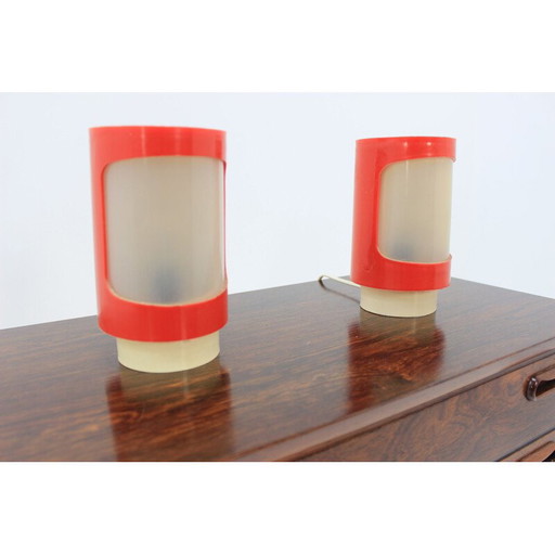 Par de lámparas de mesa vintage de cosmonautas de Elektrosvit, 1970