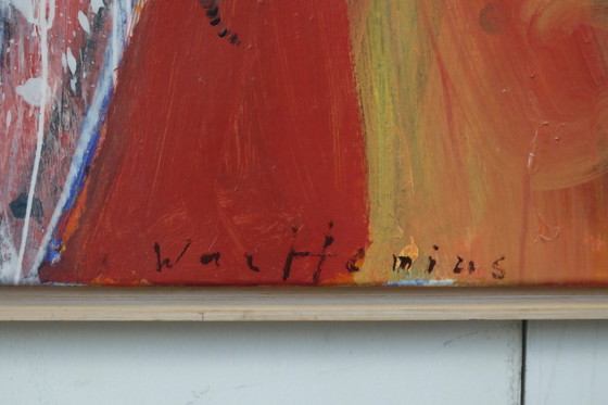 Image 1 of Piet Warffemius, acrilico su lino, 130x140 cm.