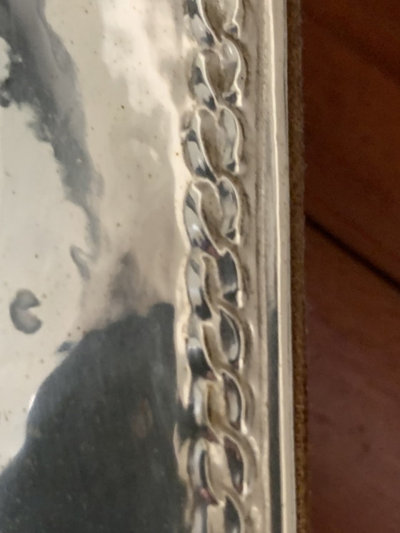 Raro Termometro da tavolo/scrivania Paterna & Livi, placca argento 925 (★ FI 336), decoro ancora marina, (photo 10 of 12)