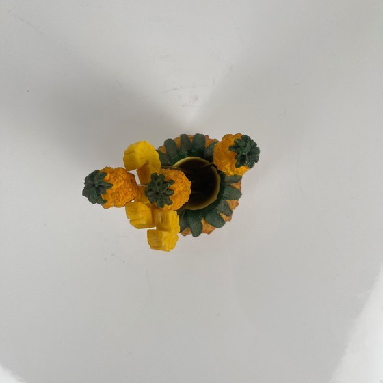 Image 1 of Vintage pineapple-shaped aperitif pick holder and pick, 20th century