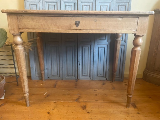 Tavolo in rovere, tavolo da pranzo, tavolo da lavoro, scrivania, antico francese