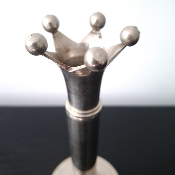Image 1 of Vintage scandinavische kroon kandelaar jaren 60