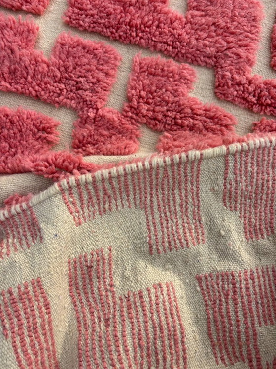 Pink & Elfenbein M’rirt Läufer, Handgeknüpfter marokkanischer Wollteppich, leslosanges, Teppiche & Läufer (Foto 8 von 10)