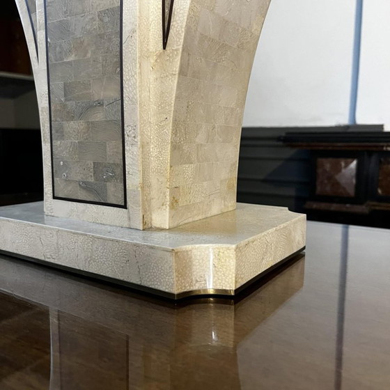 Hollywood Regency Lamp Base in Tessellated Stone & Brass Inlayby Maitland Smith, Usa, 1970s – Table lamps (photo 10 of 17)