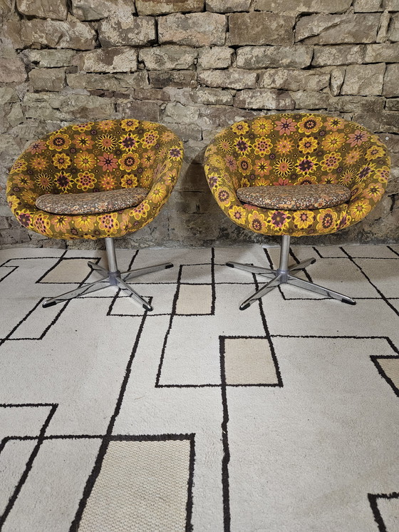 Image 1 of Paar polystyreen schaalcoktails uit 1970