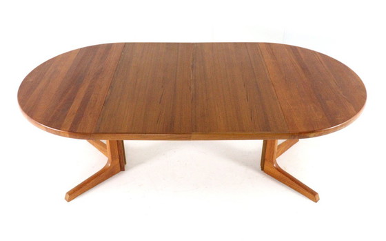 Image 1 of Gudme Round 2x Extendable Dining Table 'Nabbe' Vintage