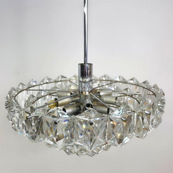 Image 1 of Kinkeldey XL chandelier 60s cut glass mid century