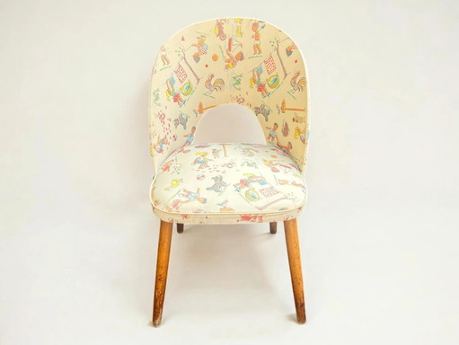 Chaise d'enfant rétro style années 50 avec motif scolaire, Made in Germany
