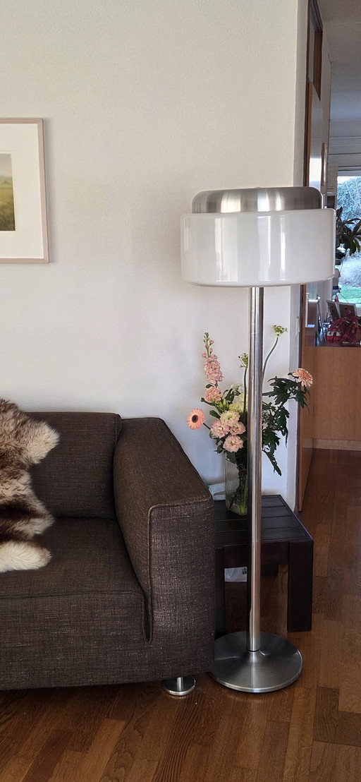 Lampada da terra vintage in alluminio degli anni '70 – vloerlampen, Plastic, Aluminium