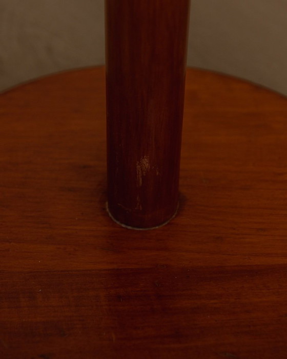 Image 1 of Lampada da terra vintage in teak con paralume in tessuto | Lampada da terra in stile scandinavo moderno | Anni '60-'70