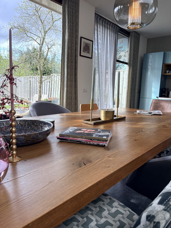 Image 1 of Diseño holandés DD Para mesa de roble 260x120