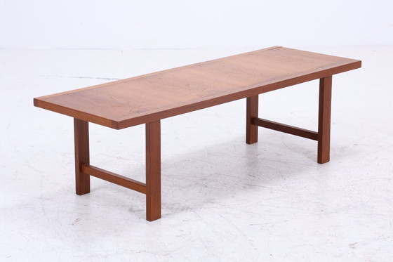 Image 1 of Beautiful vintage teak coffee table | Mid - Century side table Telephone table 60s retro living room #09-04
