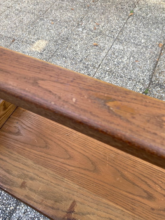 Solid Oak Wood Farmhouse Bench 220cm for Rustic 1950s Farmhouse Table – Benches (photo 11 of 17)