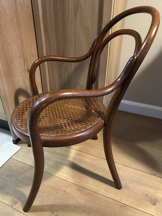 Image 1 of Antieke kinderstoel in legno curvato – Jacob & Josef Kohn Wien ca.1900 – Thonet stijl 