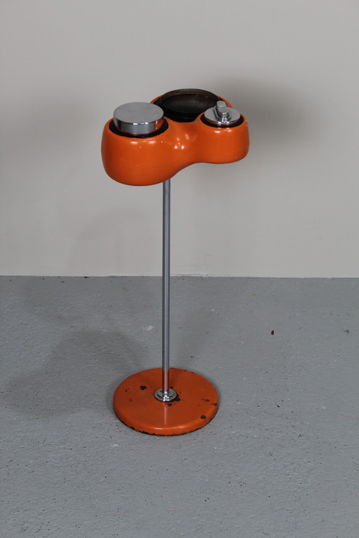 Vintage Cigarette holder, Smoking stand - 1970s, Orange