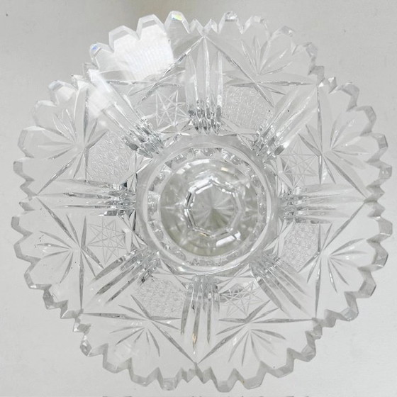 Image 1 of Vintage geslepen kristallen vaas 1980's