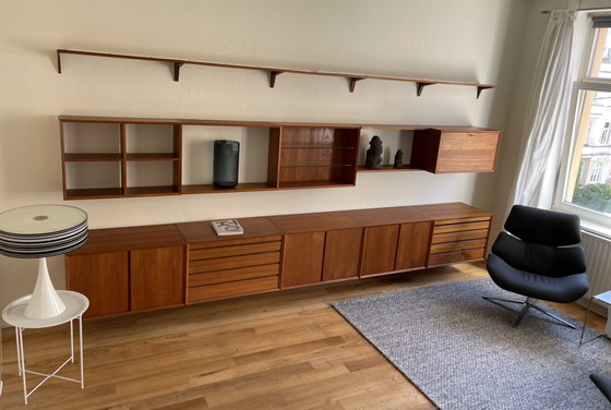 Poul Cadovius System Cado van Royal Systems: modulaire wandunit van teakhout, Deens Scandinavisch design met (photo 4 of 15)