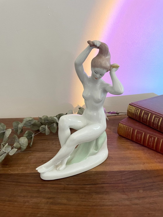 Aquincum Ungarische Porzellan Nackte Dame Bildhauerei – Porcelain (photo 5 of 7)