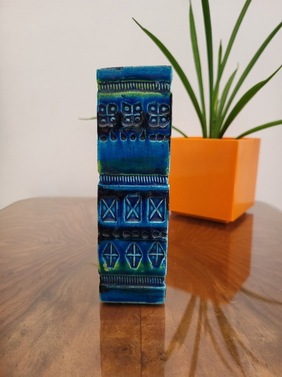 Image 1 of Bitossi glazed ceramic vase, Riminini decor, Aldo Iondi, 1960s in Italy