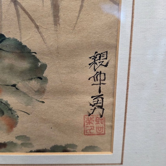 Pittura Cinese Vintage di Loto – Dipinti e disegni, Carta (photo 4 of 5)