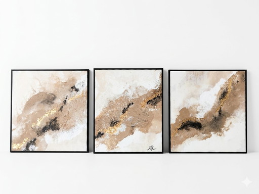 Modern and Contemporary Living Room Furniture, Minimalist Style. Triptych