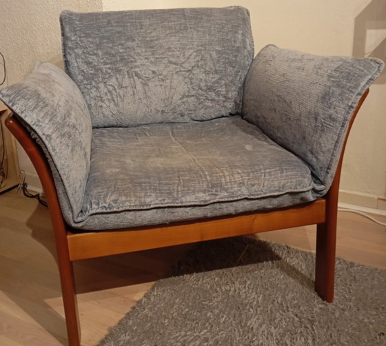 3-piece Mid-Century Designer Set by Dreipunkt International Model Scala – Sofas, Textile, Wood (photo 2 of 11)