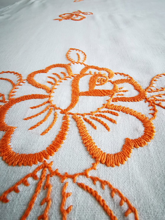 Image 1 of Art-Deco-Leinentischdecke