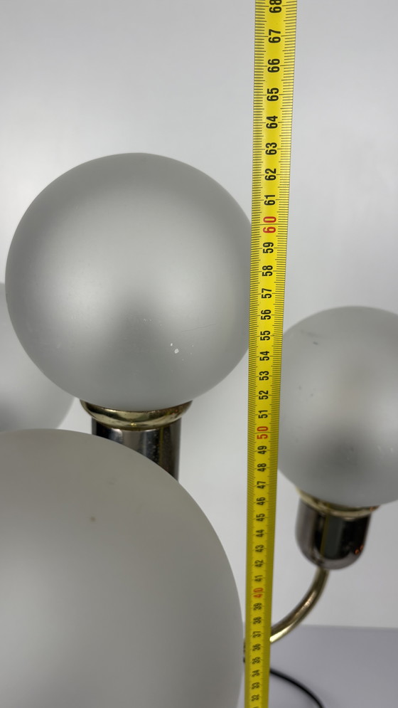 Image 1 of Lampe boule vintage originale en laiton, modèle Lengefeld