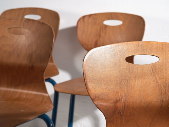 Vintage school chairs (c.1950). Set of 4 pieces – Side chairs, Iron, Industrieel (photo 13 of 22)