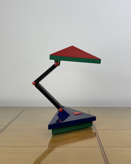 Lampada postmoderna in stile Memphis di Kyoji Tanaka, Giappone anni &#39;80, lampada vintage, lampada da tavolo, Rabbit Tanaka, 