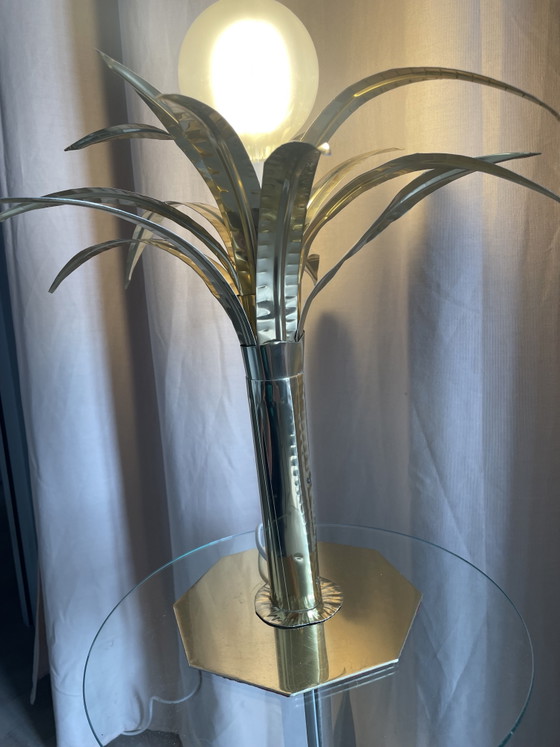 Image 1 of Vintage Palm Tree Lamp in Solid Brass from the 1970s, attributed to Bottega Gadda (Carlo Giorgi style)
