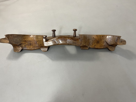 Image 1 of Appendiabiti d'epoca con giogo, molto patinato