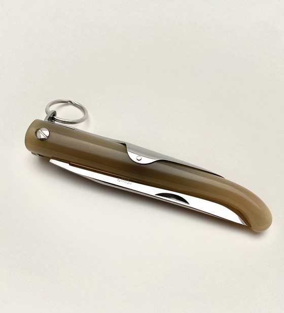 Image 1 of Hermès Büffelhorn-Klappmesser, gefertigt von Jacques Mongin