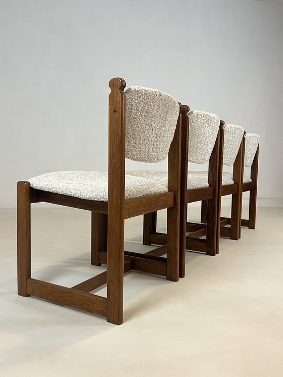 Image 1 of Set di 4 sedie da pranzo vintage in rovere