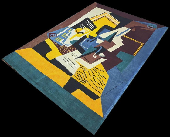 Alfombra Juan Gris Violín y Cristal – Terciopelo de lana anudado a mano sobre algodón – 280x200cm – Wool (photo 5 of 9)