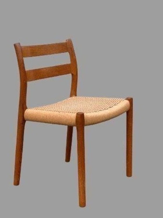 4x Niels O. Møller JL Møller Sedia Modello 84 Teak – J.L. Møllers Møbelfabrik, Sedie da pranzo, Carta, Legno (photo 4 of 5)