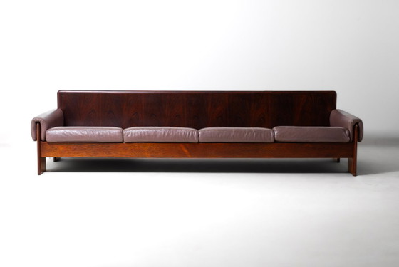 Ampio Divano Loft Minimalista, Italia anni '70 – Divani 3 posti, Wood, Leather (photo 9 of 19)