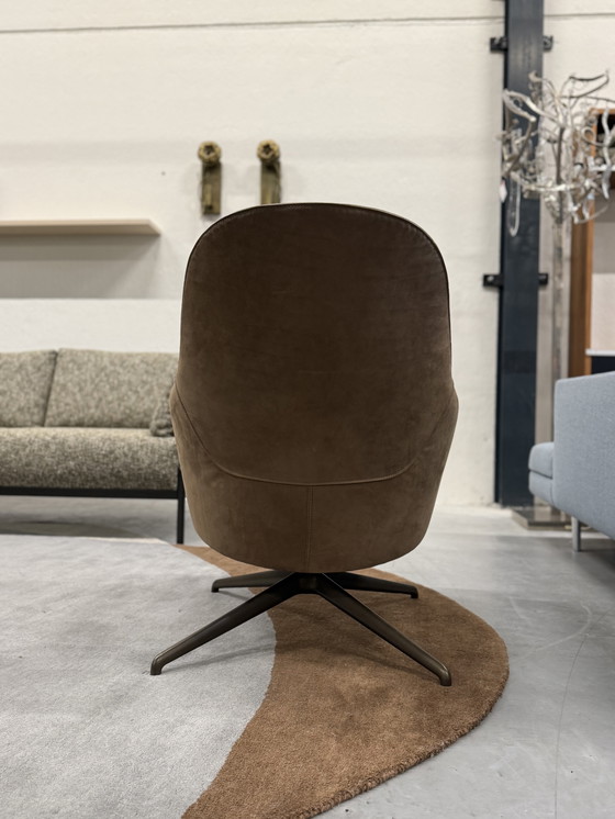 Image 1 of Leolux Lanah Draai Fauteuil Danza Leer Bruin
