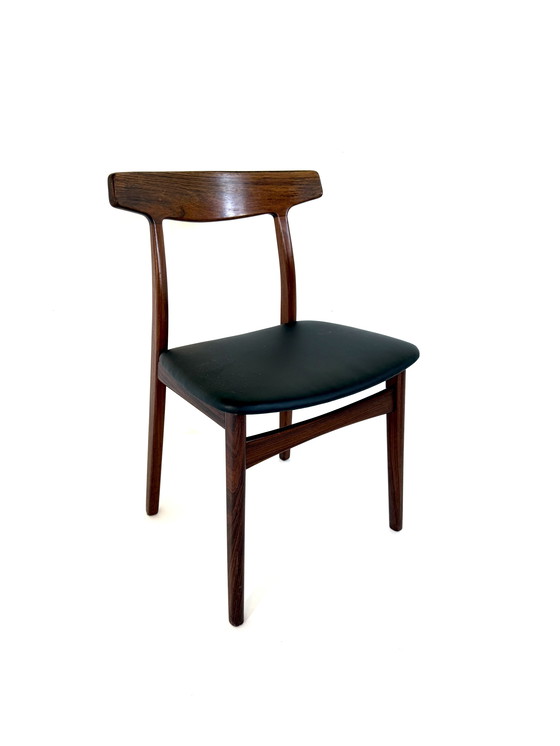 Image 1 of Set di 8 sedie da pranzo danesi componibili, anni '60