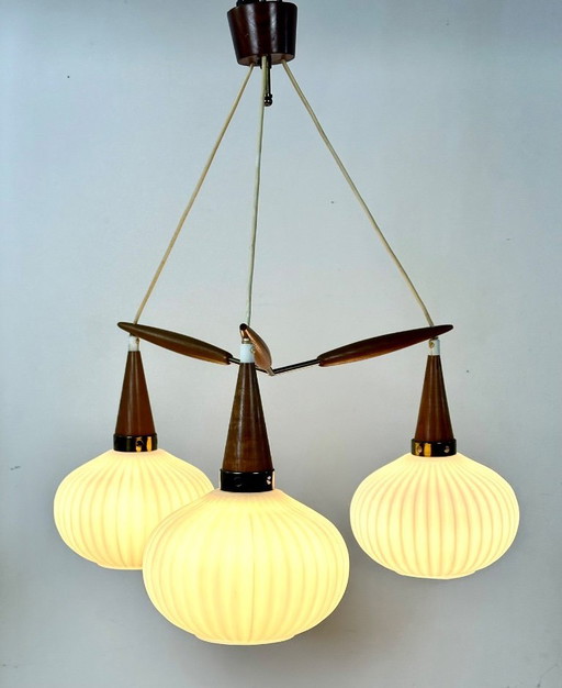 Lustre scandinave Louis Kalff vintage 1960