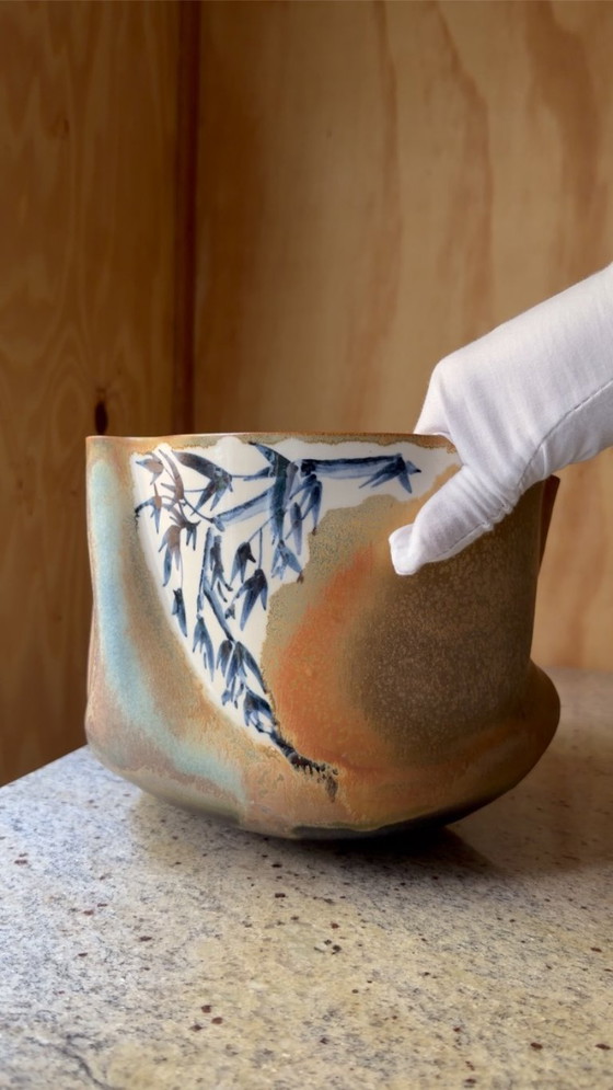 Unique Joop Cock Studio Pottery – Hand-Painted Sculptural Ceramic Vase Pot - Dutch Design Hand Made (photo 14 of 15)
