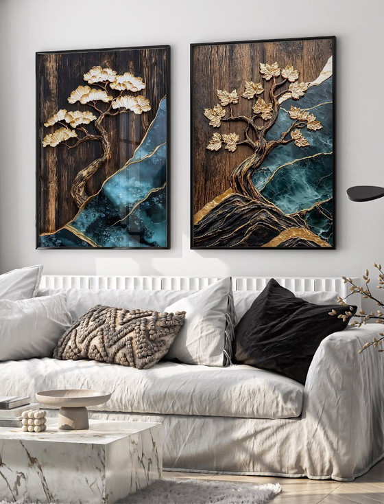 Image 1 of Acrylic Glass Artwork | 200x140 cm | Depthwave #2 (Ori, 1983)