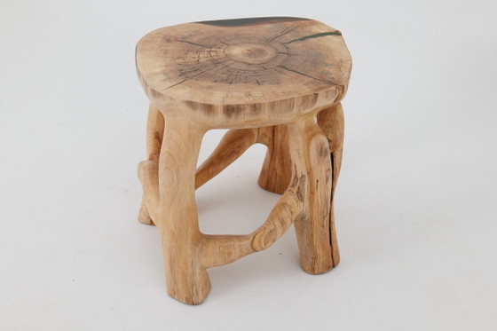 Image 1 of Sculptural Coffee Table, Solid Wood, Contemporary Design, Handmade, Logniture