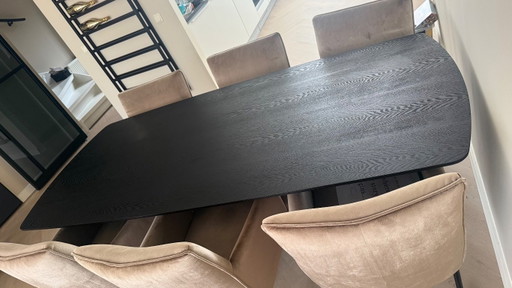 Beautiful Table 220x100 Steel Legs. 1 Year Old – eettafels, Mdf (photo 2 of 6)